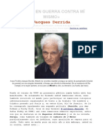 DERRIDA, Estoy en Guerra Contra Mí Mismo