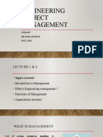 Engineering Project Management: OTM-455 DR Iqra Asghar FALL-2021