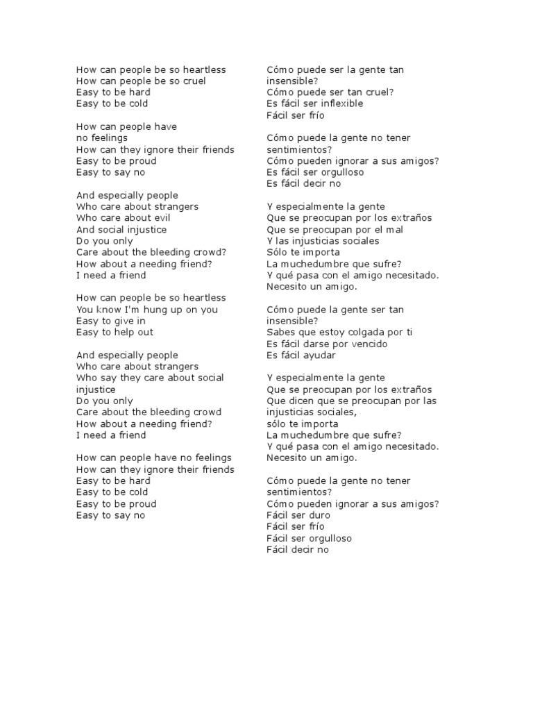 Easy To Be Hard Lyrics PDF