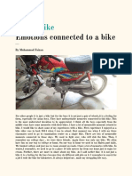 Motor Bike: Emotions Connected To A Bike