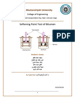 Softening Point Test of Bitumen: AL Mustansiriyah University
