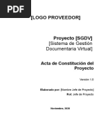 Acta de Constitucion Proyecto Plantilla