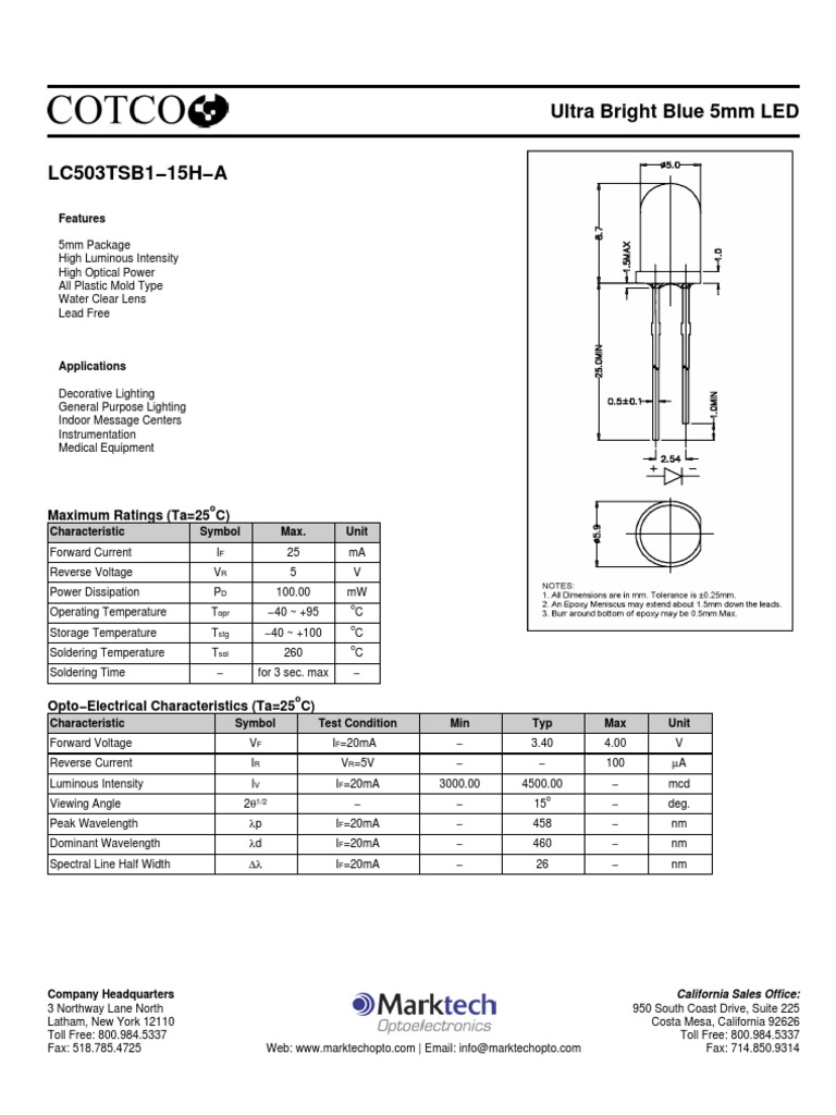 Ledblue | PDF | Electromagnetic Radiation | Electromagnetic Spectrum