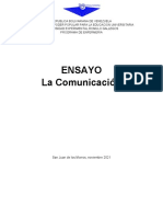 Ensayo La Comunicacion