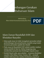 Perkembangan Gerakan Pembaharuan Islam