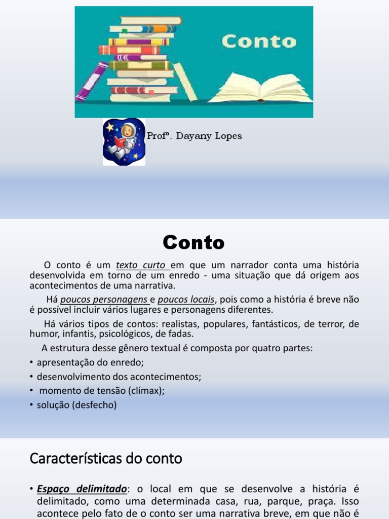 Estrutura e Características do Conto | PDF | Enredo (narrativa) | Contos
