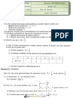 Devoir de Synthèse N°2 - Math - Bac Sport (2017-2018) MR Darwaz Salah