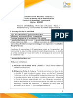 Guía de Actividades y Rúbrica de Evaluación - Paso 4 - Comprensión y Acción Desde El Modelo Biopsicosocial