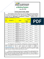 Invitation For E-Bids: SR No. Package No. Route Location Cost (Rs. in Millions) From (KM) To (KM)