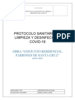 Protocolo Sanitario de Limpieza y Desinfeccion Covid-19 Santa Cruz
