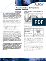 Hot CIP Sanitization Procedure For Liqui-Cel Membrane Contactors in Stainless Steel Housings