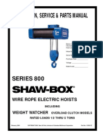 Operation, Service & Parts Manual: Shaw-Box