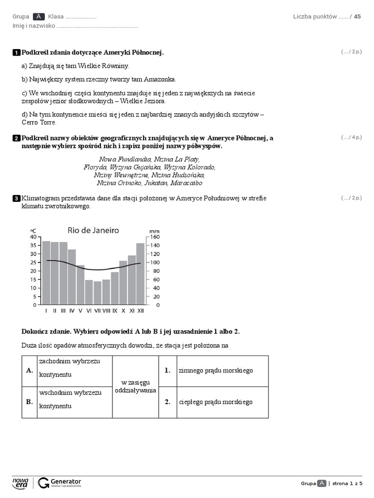 Na Podstawie Klimatogramu Podaj Trzy Cechy Klimatu Amazonii