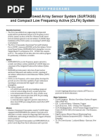 Surveillance Towed Array Sensor System (SURTASS) and Compact Low Frequency Active (CLFA) System