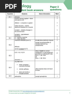 Paper 2 Questions Student Book Answers: Answers Extra Information Mark