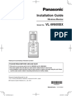 Installation Guide VL-W605BX: Wireless Monitor