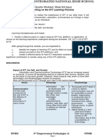 Reflecting On The ICT Learning Process: 2 Quarter-Worktext, Week 8 (4 Days)