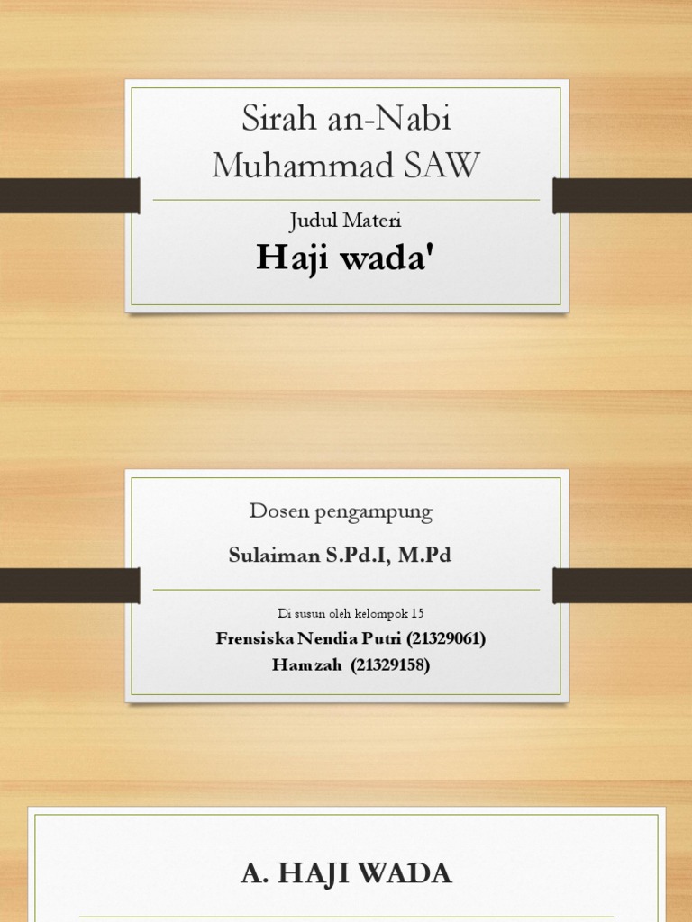 Hikmah di Balik Haji Wada' Rasulullah | PDF