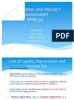 Lecture 6 Cost of Capital - Depreciation and Income Tax