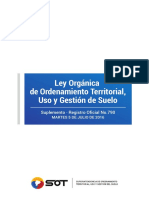 Ley Orgánica de Ordenamiento Territorial, Uso y Gestión de Suelo