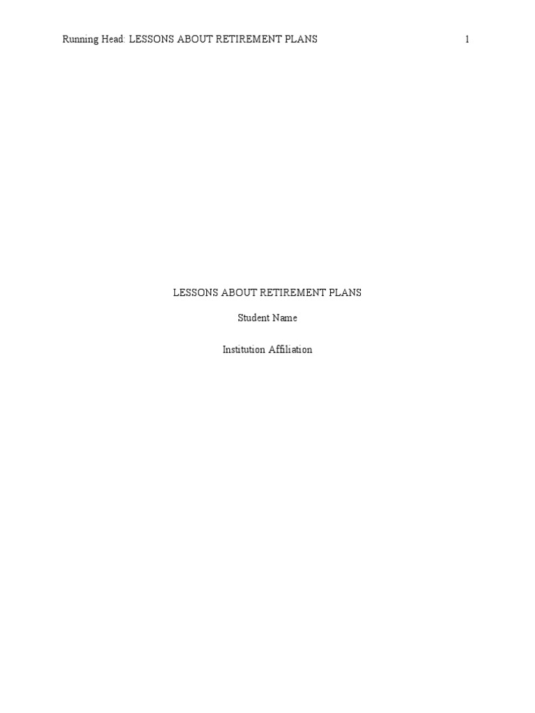 Key Insights on Retirement Plans | PDF | 401(K) | Retirement