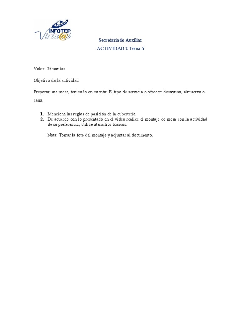 Actividad 2 Tema 6 | PDF | Crecimiento personal y profesional