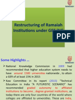 Restructuring of Ramaiah Institutions Under GEF (M)