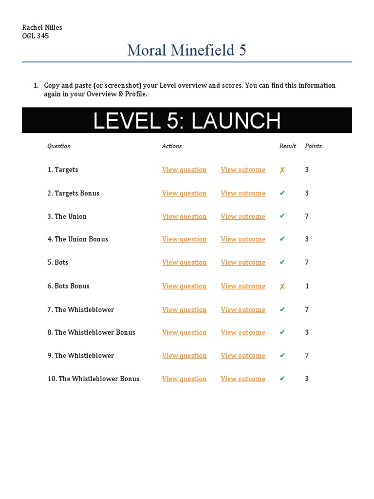 Moral Minefield Assignment 5 1 PDF Cognition