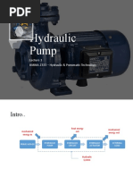 BMMM2333 Lecture 3 Hydraulic Pump