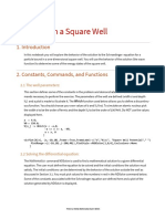 Particle in a Square Well Energy States