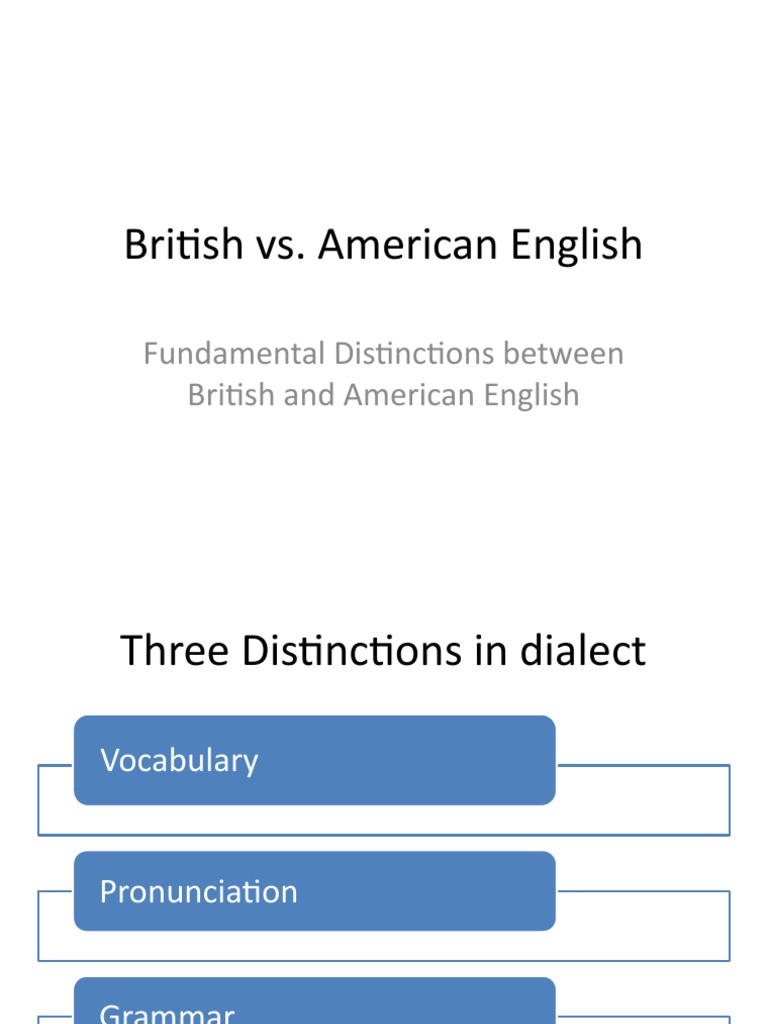 British vs. American English Differences | PDF | English Language ...