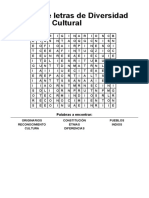 Sopa de Letras de Diversidad Cultural - 305