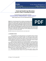 Reading Aloud and Small Group Discussion: A Comparative Study of Reading Strategies