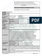 INFORME PROGRAMA DE FORMACION