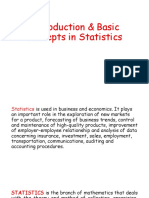 Introduction & Basic Concepts in Statistics