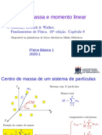 cento de massa e momento linear AVA