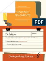 Sentence Fragments