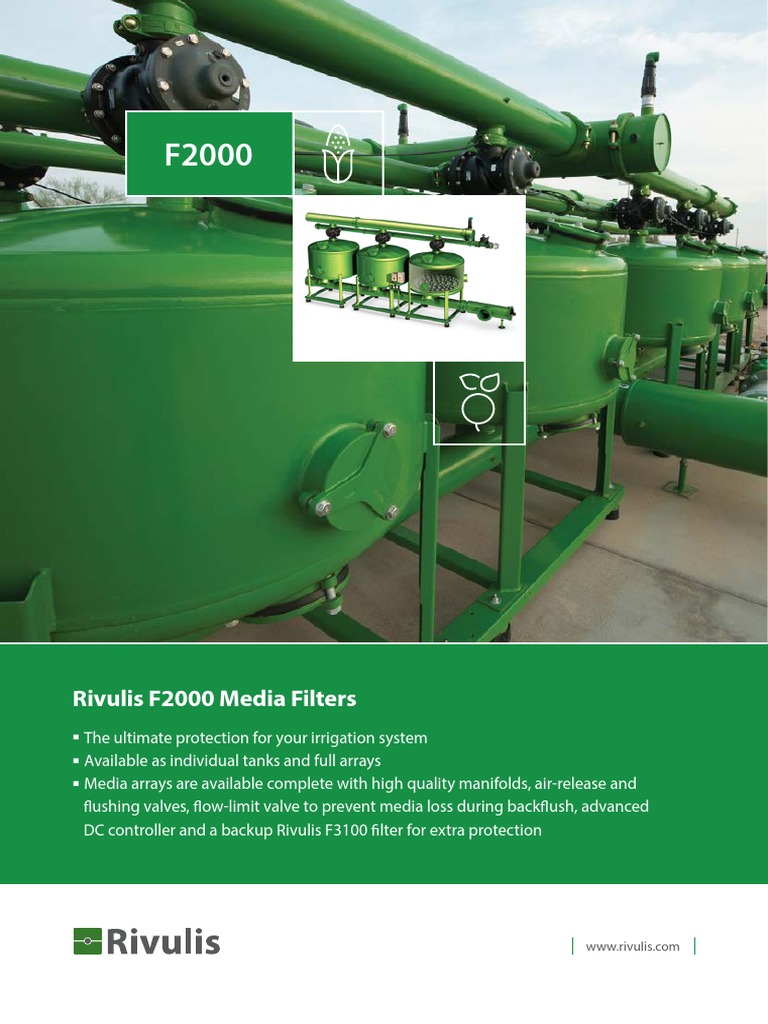Rivulis F2000 Media Filter Overview | PDF | Flow Measurement | Valve