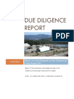 Due Diligence: Report On Due Diligence On The Greenwood Gold Project, BC