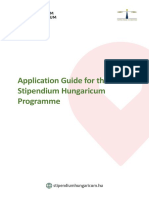 Application Guide For The Stipendium Hungaricum Programme