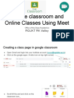 Online Classes Using Google Meet