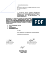 Solicitud de Registro Sindical