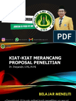 Kiat-Kiat Merancang Proposal Penelitian