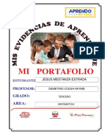 Portafolio de Evidencias Matematica 3ro M1 1003 Ccesa007