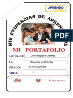 Portafolio de Evidencias Matematica 3ro D3 1003 Ccesa007