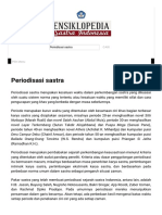 Artikel _Periodisasi sastra_ - Ensiklopedia Sastra Indonesia