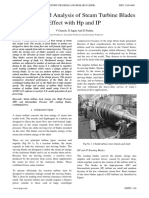 The Design and Analysis of Steam Turbine Blades Effect With HP and IP