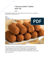 Resep Kroket Sayuran Untuk Camilan Selama Di Rumah Aja