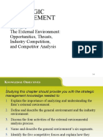 Strategic Management: The External Environment: Opportunities, Threats, Industry Competition, and Competitor Analysis