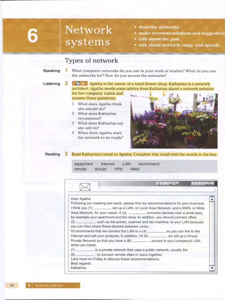 1 English For Information Technology Elementa-44-51 NETWORK SYSTEM ...